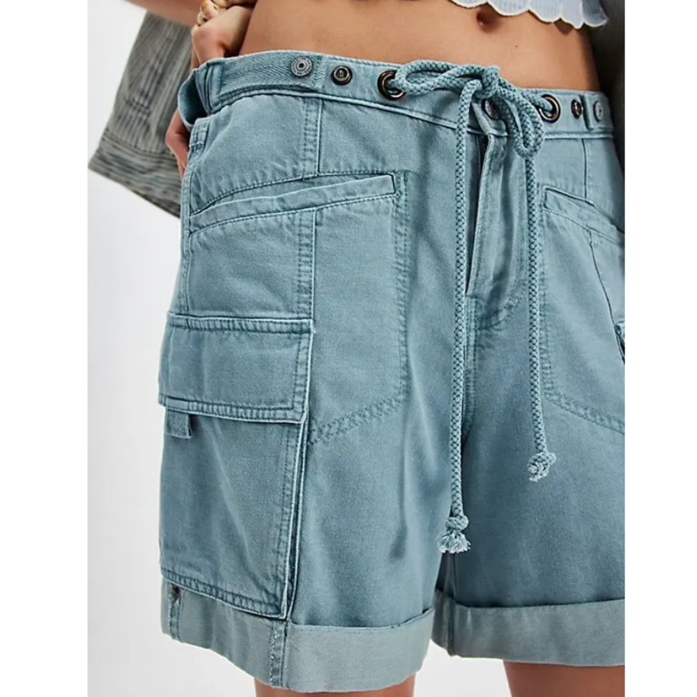 NWOT Frankie washed cargo shorts by Free People in size Large - Picture 8 of 16